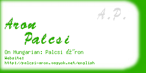 aron palcsi business card